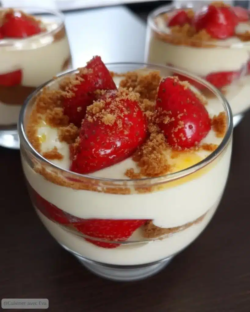 Montage du tiramisu fraises spéculoos