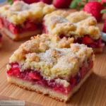 Carrés aux fraises moelleux