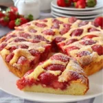 Gâteau aux fraises facile et moelleux