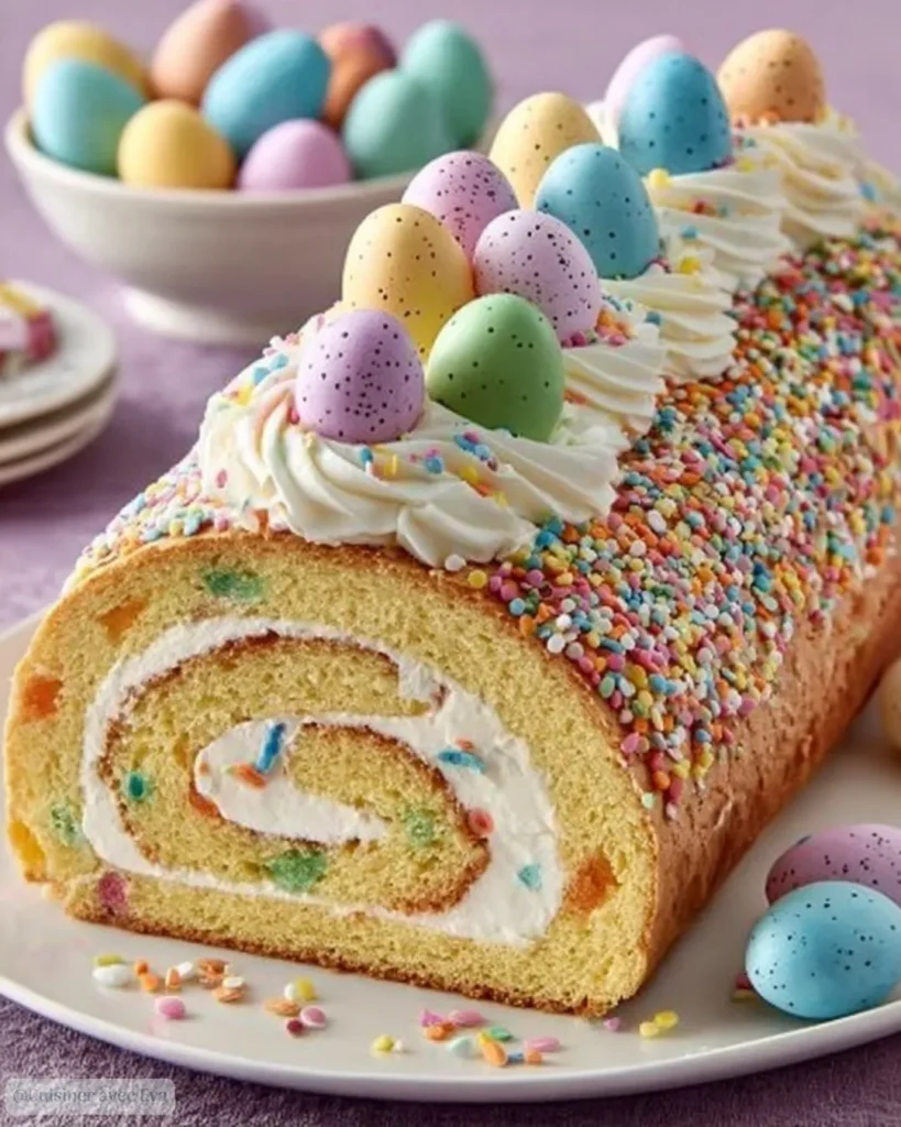 Gâteau roulé de Pâques moelleux recette facile et festive