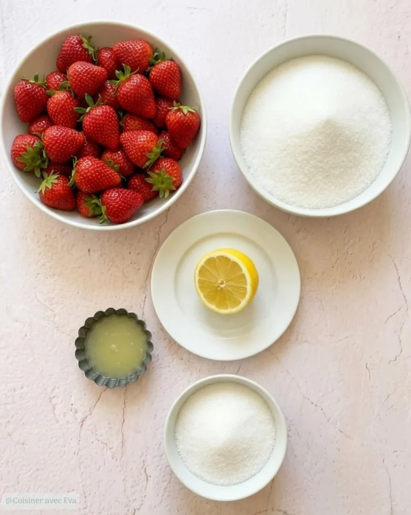 Ingredients du Confiture de fraise maison
