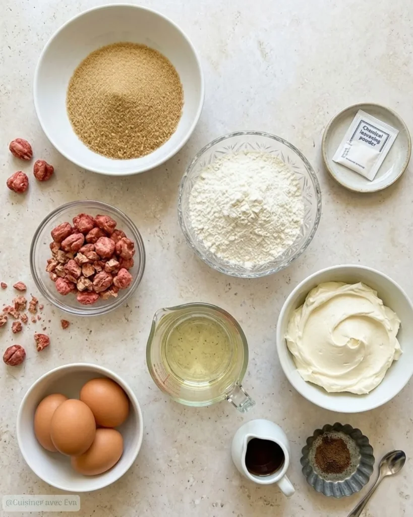 Ingredients pour Moelleux mascarpone pralines