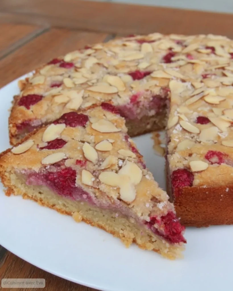 Moelleux aux amandes et framboises la recette fondante