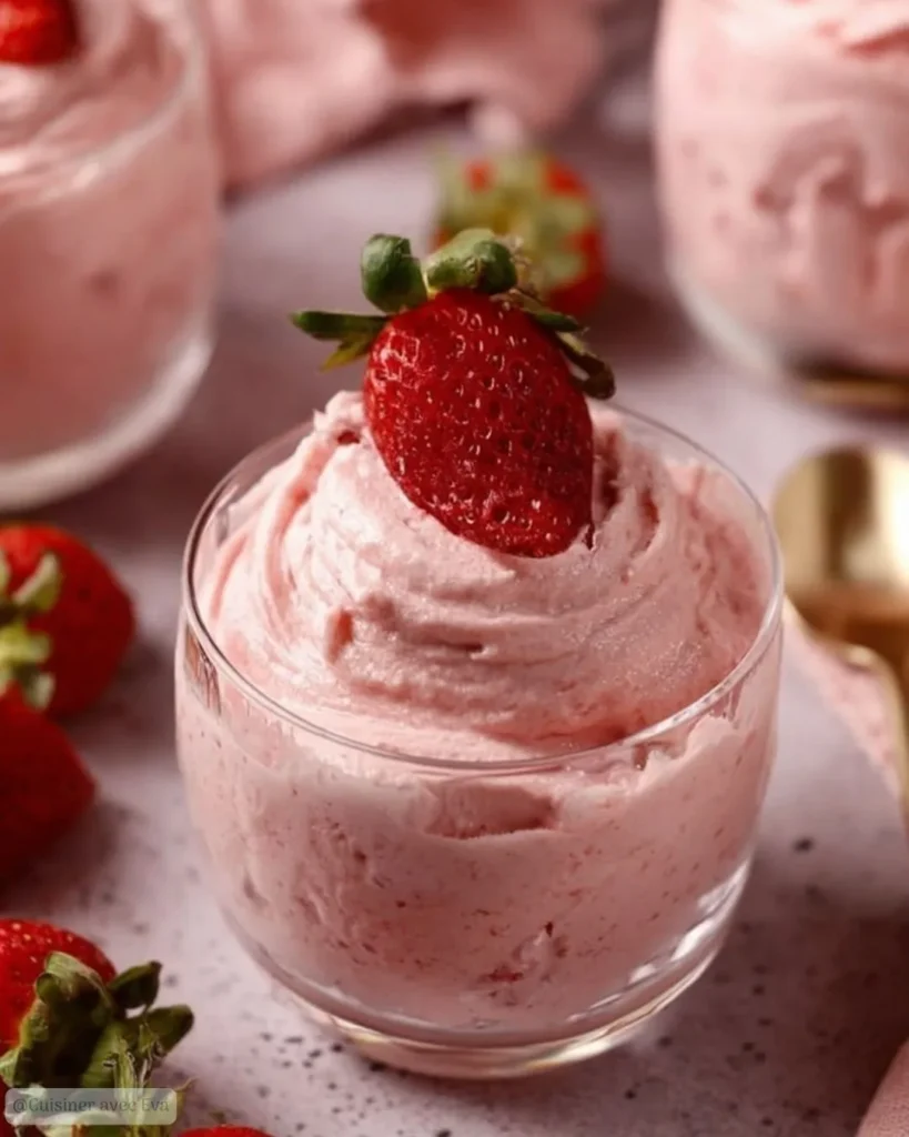 Mousse de fraise légère et aérienne