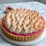 Tarte rhubarbe meringuée