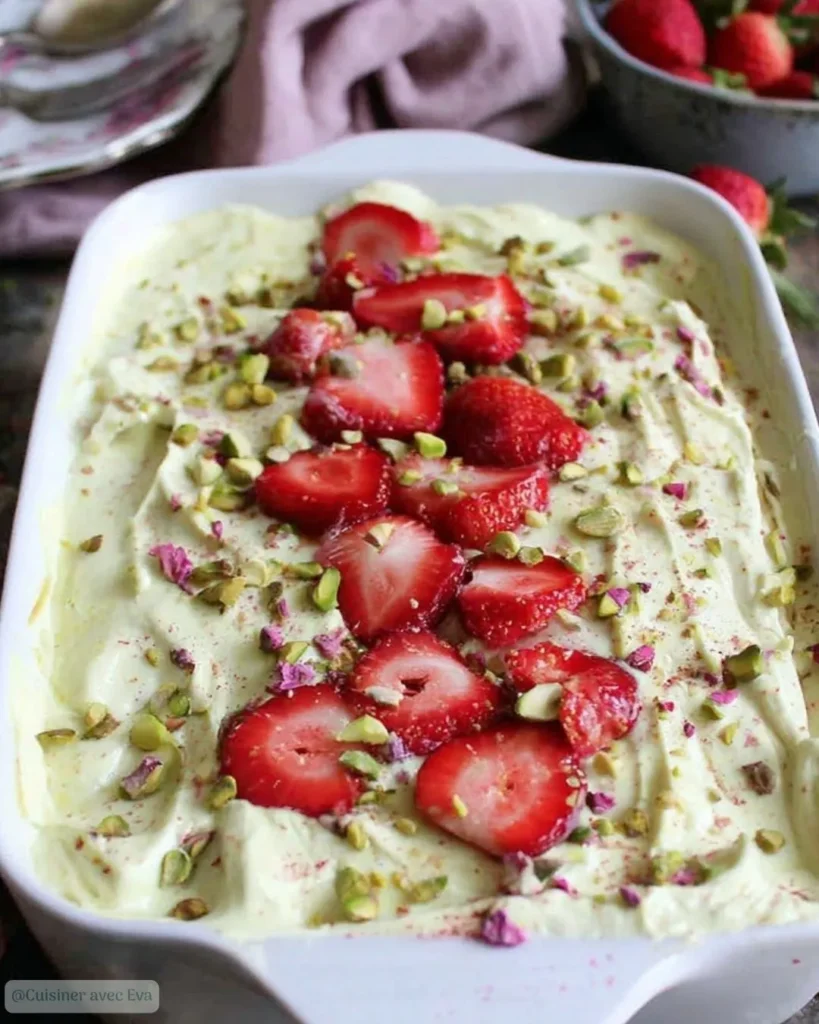 Tiramisu à la crème de pistaches le dessert crémeux et élégant