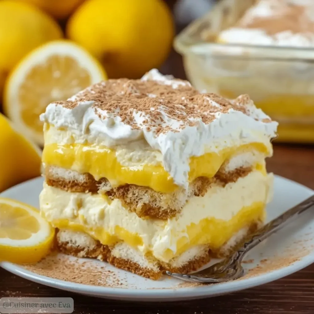 Tiramisu au citron sans cuisson