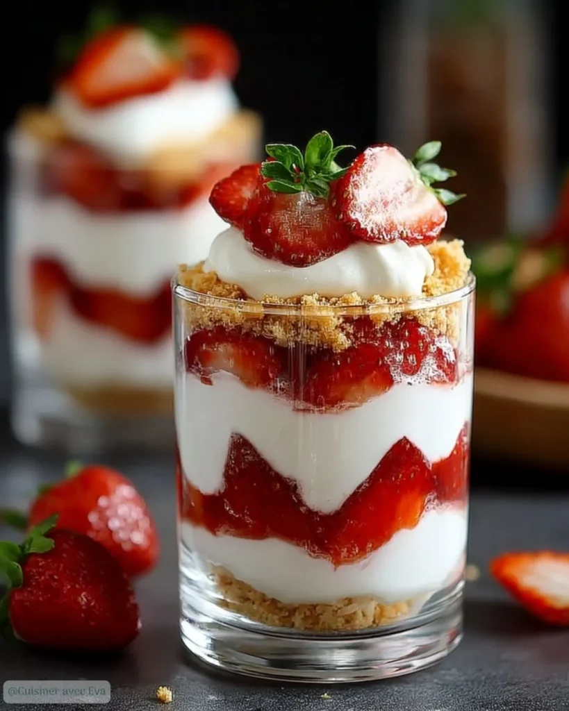 Verrine fraise mascarpone le dessert frais