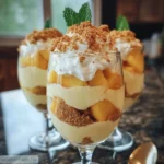 Verrines de pêche au mascarpone