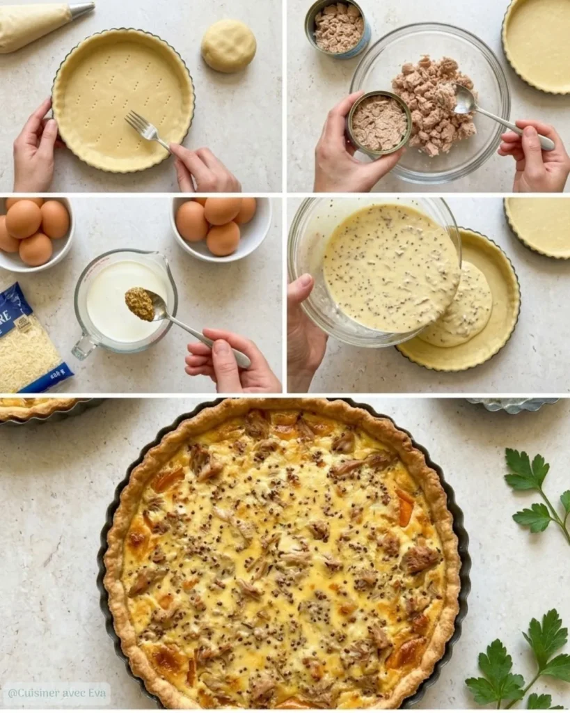 Recette facile de la tarte au thon