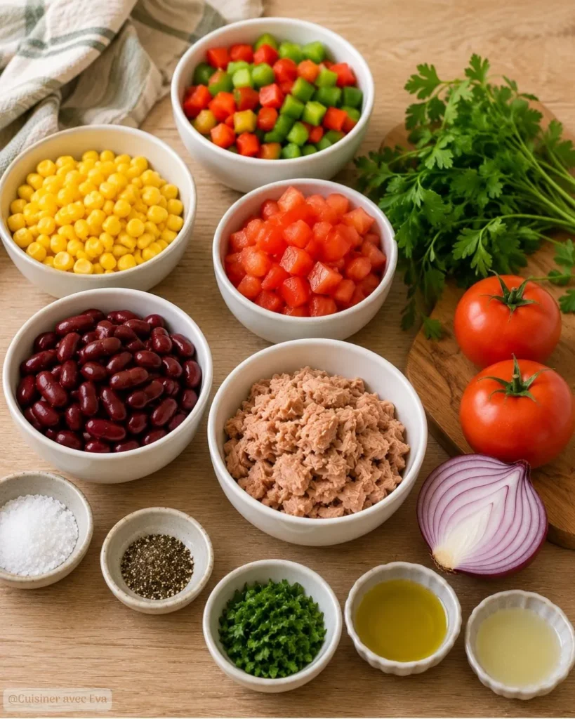 Ingredients Salade Mexicaine au Thon Légère