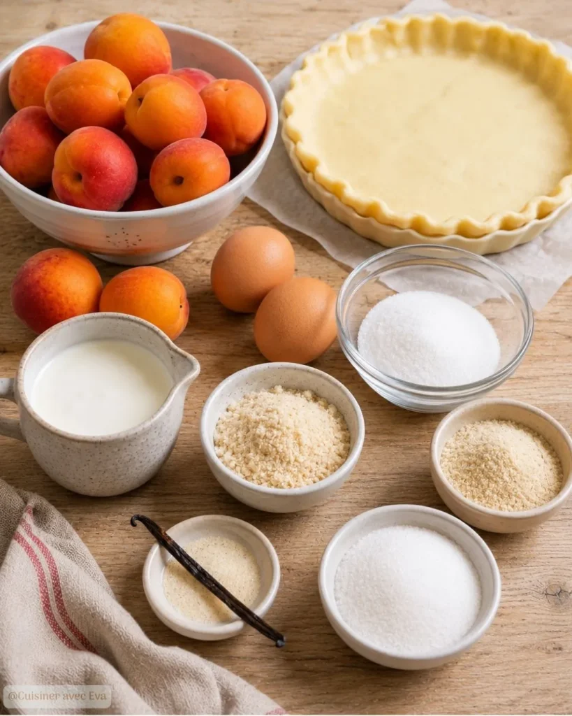 Ingredients Tarte abricot amandine