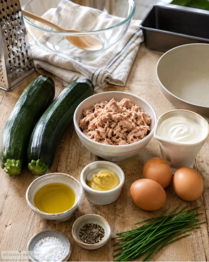 Ingredients du Terrine Fraîche Au Thon Et Aux Courgettes