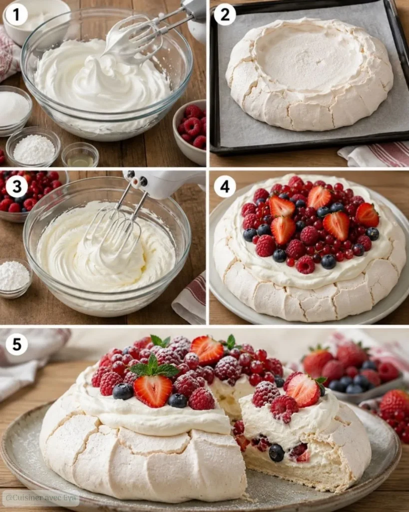 Pavlova Aérienne Nuage aux Fruits Rouges