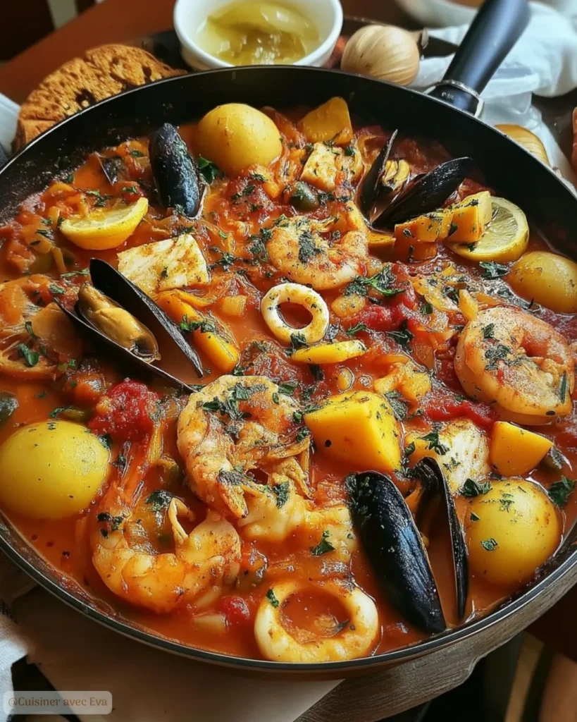 Poêlée espagnole fruits de mer recette facile