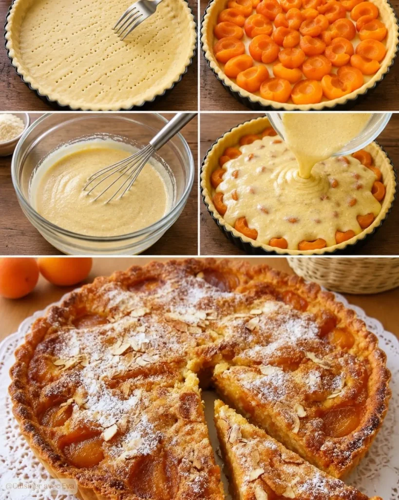 Préparation Tarte abricot amandine
