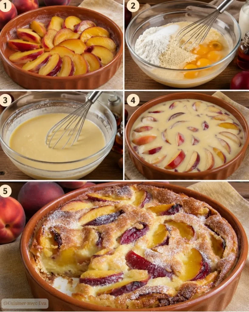 Préparation du Clafoutis aux nectarines