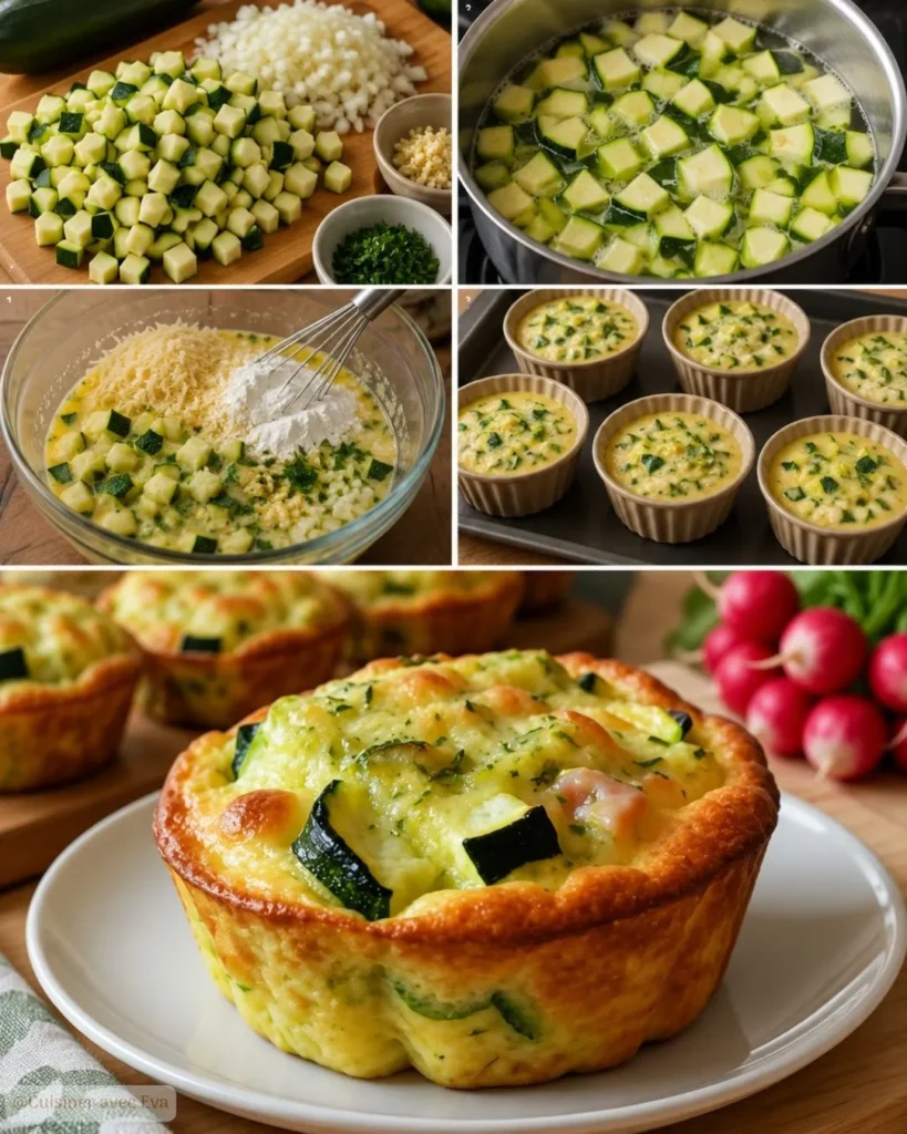 Préparation du Flan de courgette