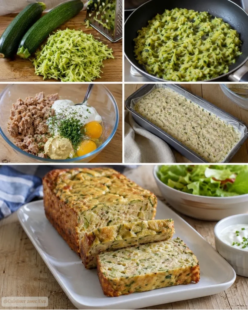 Préparation du Terrine Fraîche Au Thon Et Aux Courgettes