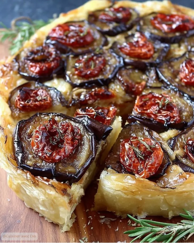 Tatin d'aubergines aux tomates