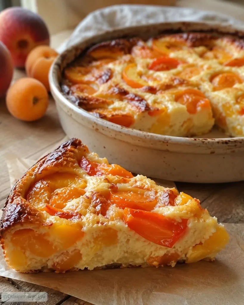 clafoutis pêche abricot fondant