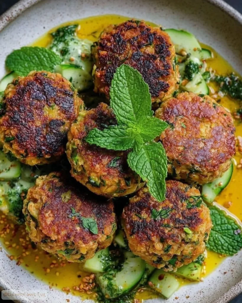Boulettes du lentilles corail et courgette