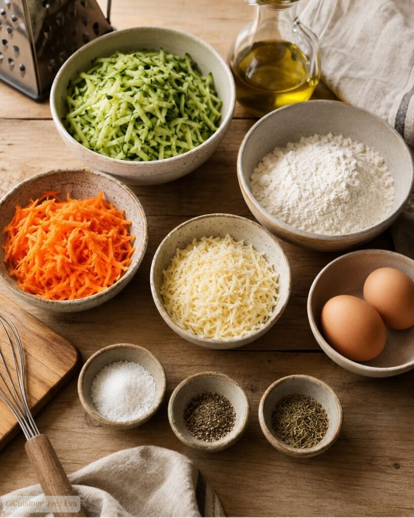 Ingrédients du Galettes de légumes maison