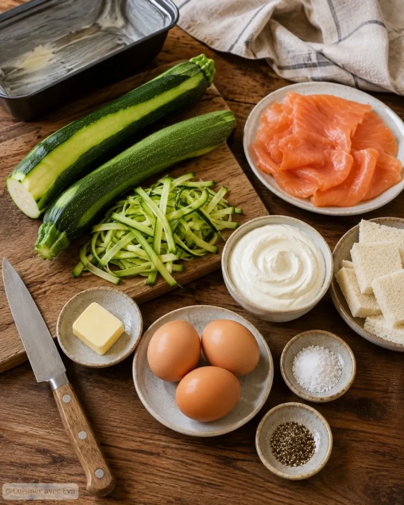 Ingredients du Terrine De Courgettes Et Saumon Fumé