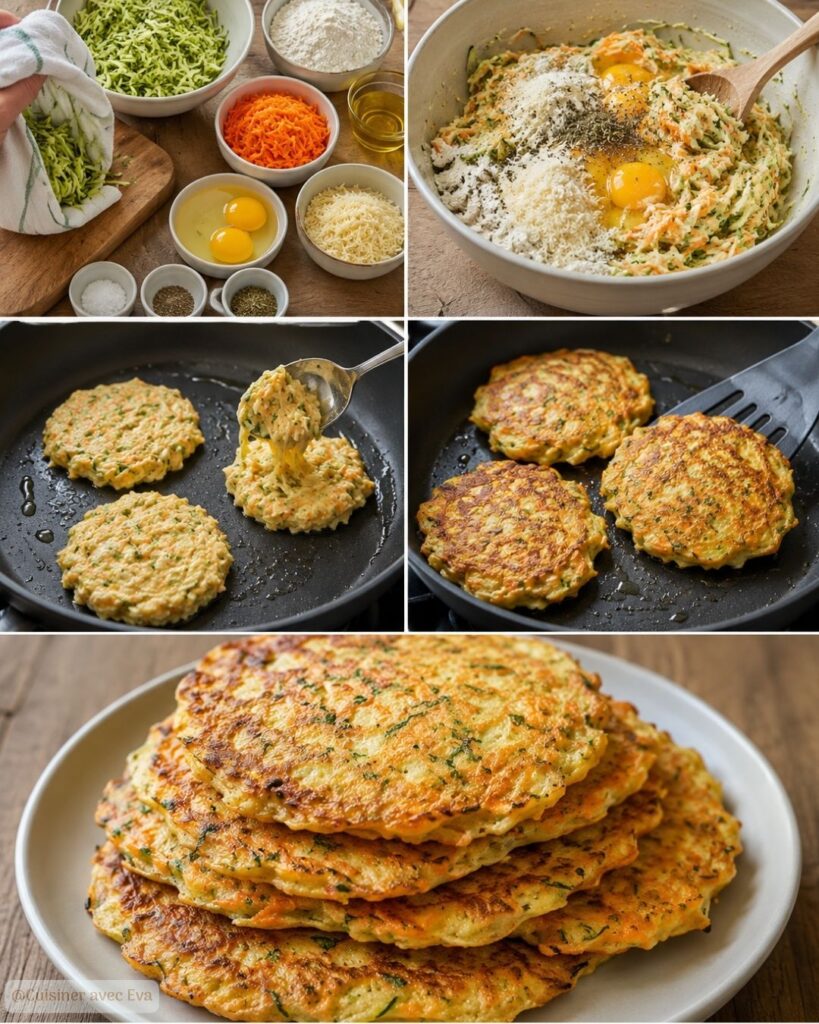 Préparation du Galettes de légumes maison