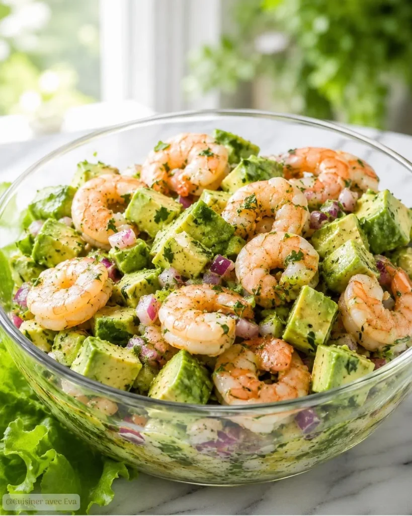 Recette Salade de crevettes avocat facile