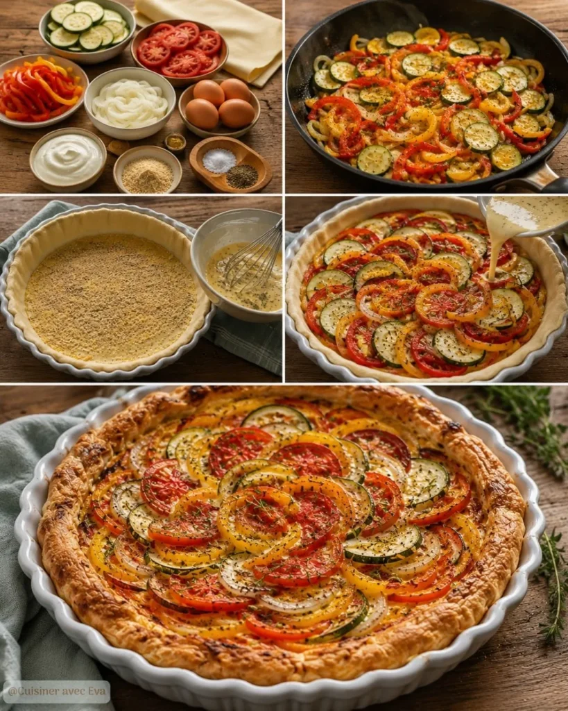 Tarte salée courgettes tomates