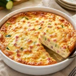 Clafoutis salé aux courgettes jambon et fromage