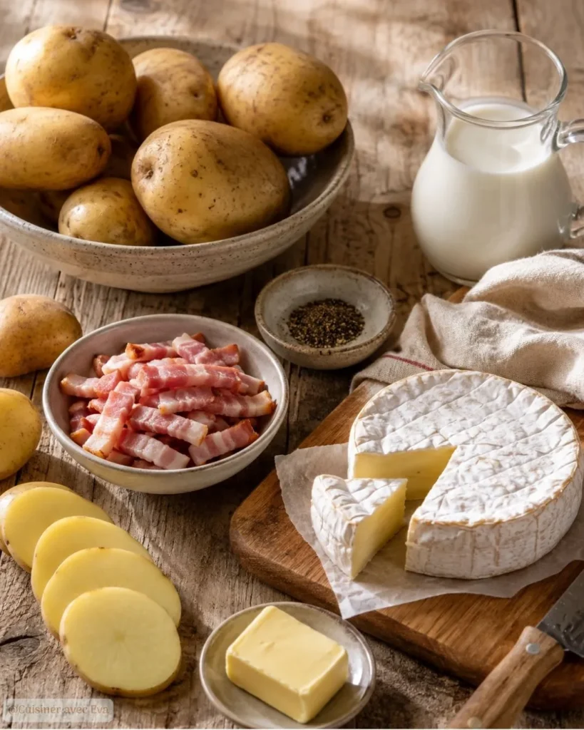 Ingrédients du Gratin de pommes de terre au camembert