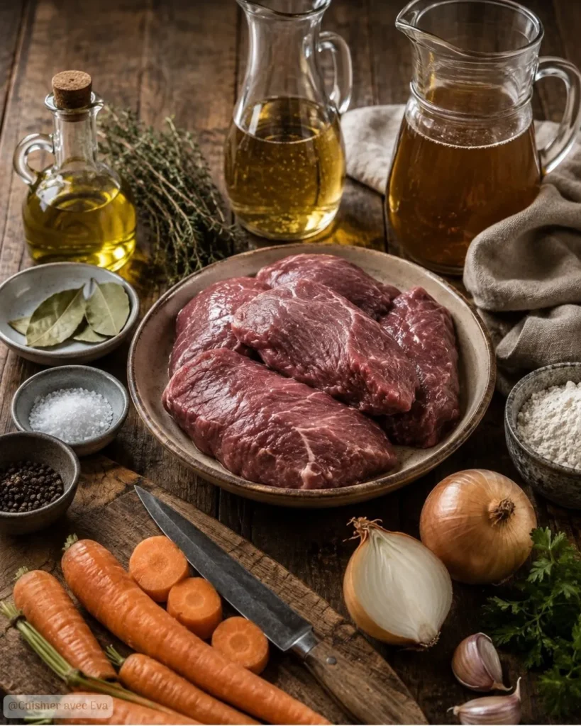 Ingredients du Joue de bœuf au cidre