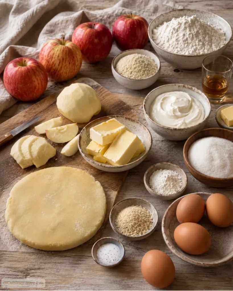 Ingrédients du Tarte aux pommes normande