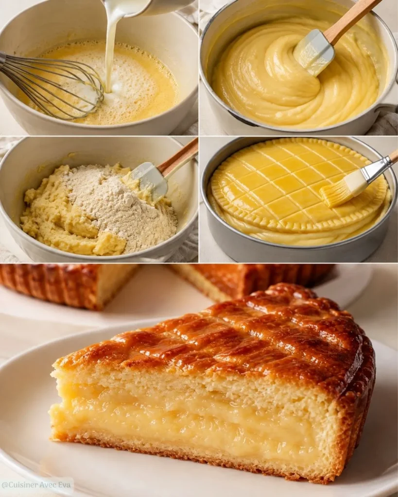 Préparation du Gâteau Basque Crème Pâtissière