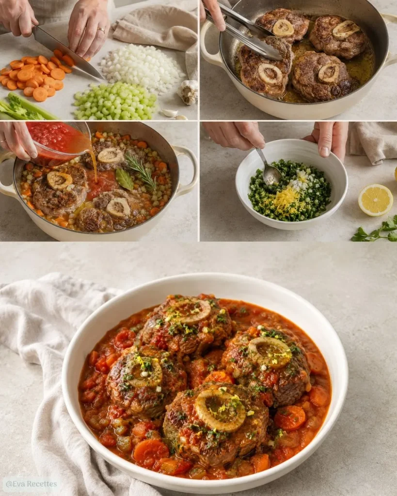 Préparation du Osso buco de veau traditionnel