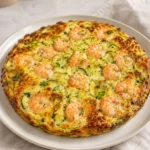 Tarte sans farine courgettes crevettes