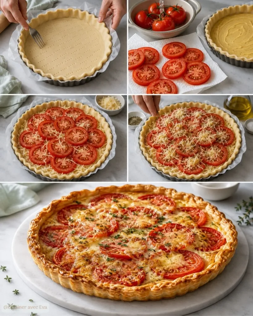 Tarte tomate moutarde gruyère