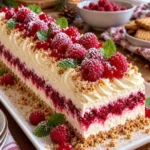 Bûche mascarpone framboise sans cuisson