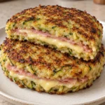 Galettes courgette pomme de terre façon croque monsieur
