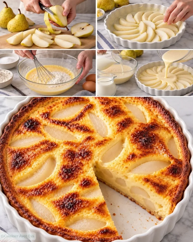 Préparation du Clafoutis aux poires