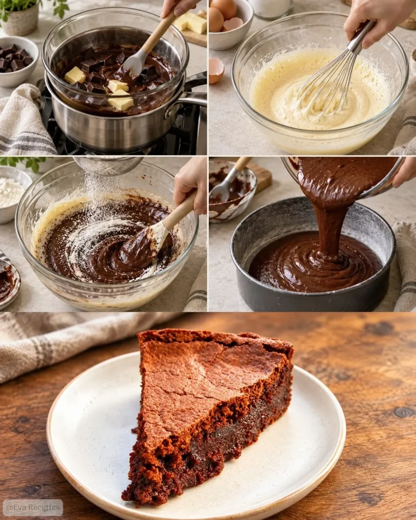 Préparation du Gâteau au chocolat fondant Cyril Lignac