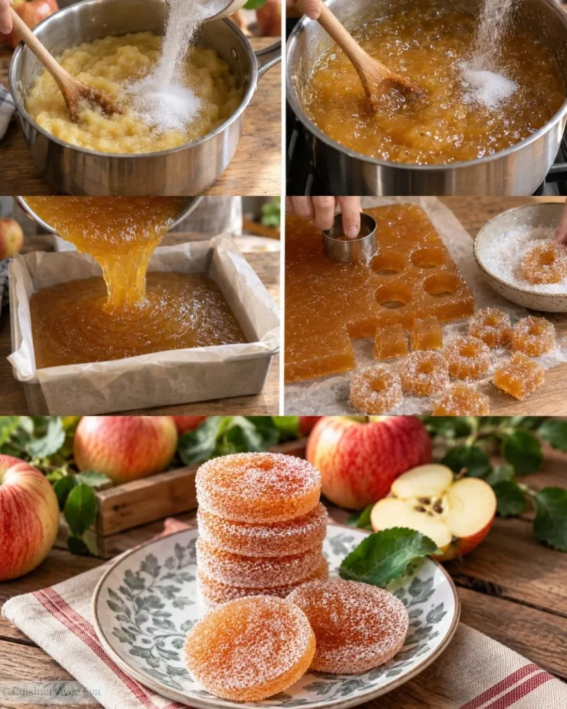 Prépartion du Pâtes de fruits maison à la pomme
