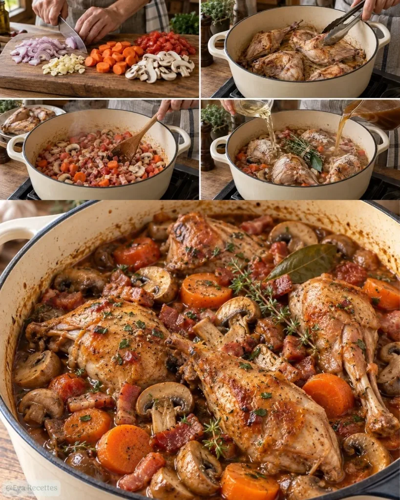 Recette lapin sauté façon chasseur