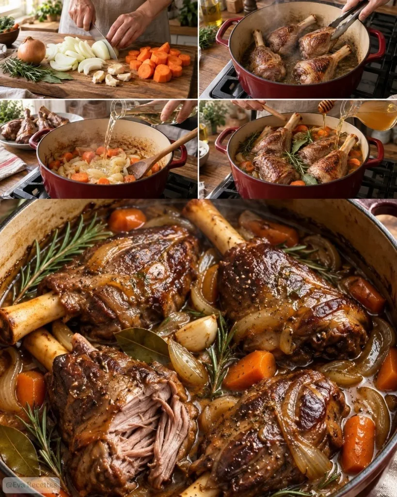 Souris d'agneau confites au four