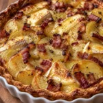 Tarte pommes de terre camembert lardons
