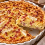 Tarte salée pommes de terre camembert lardons