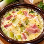 Cassolette de poireaux au camembert