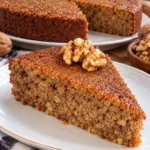 Gâteau de noix fondant au miel et au rhum